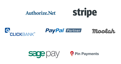 accept payments with stripe, paypal, authorize.net and more